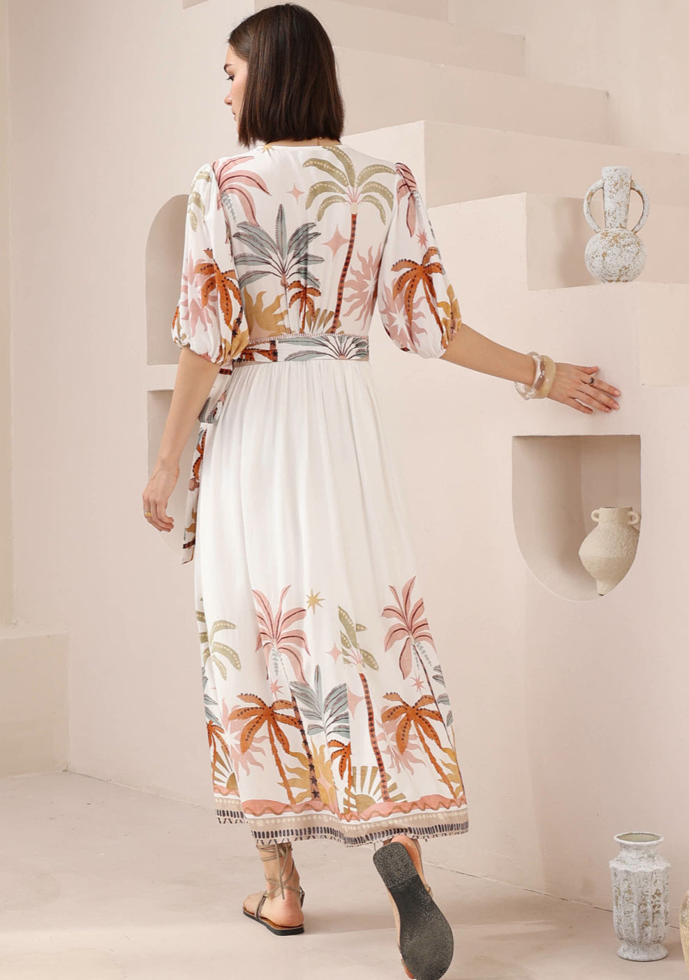 Palm Paradiso Wrap Dress
