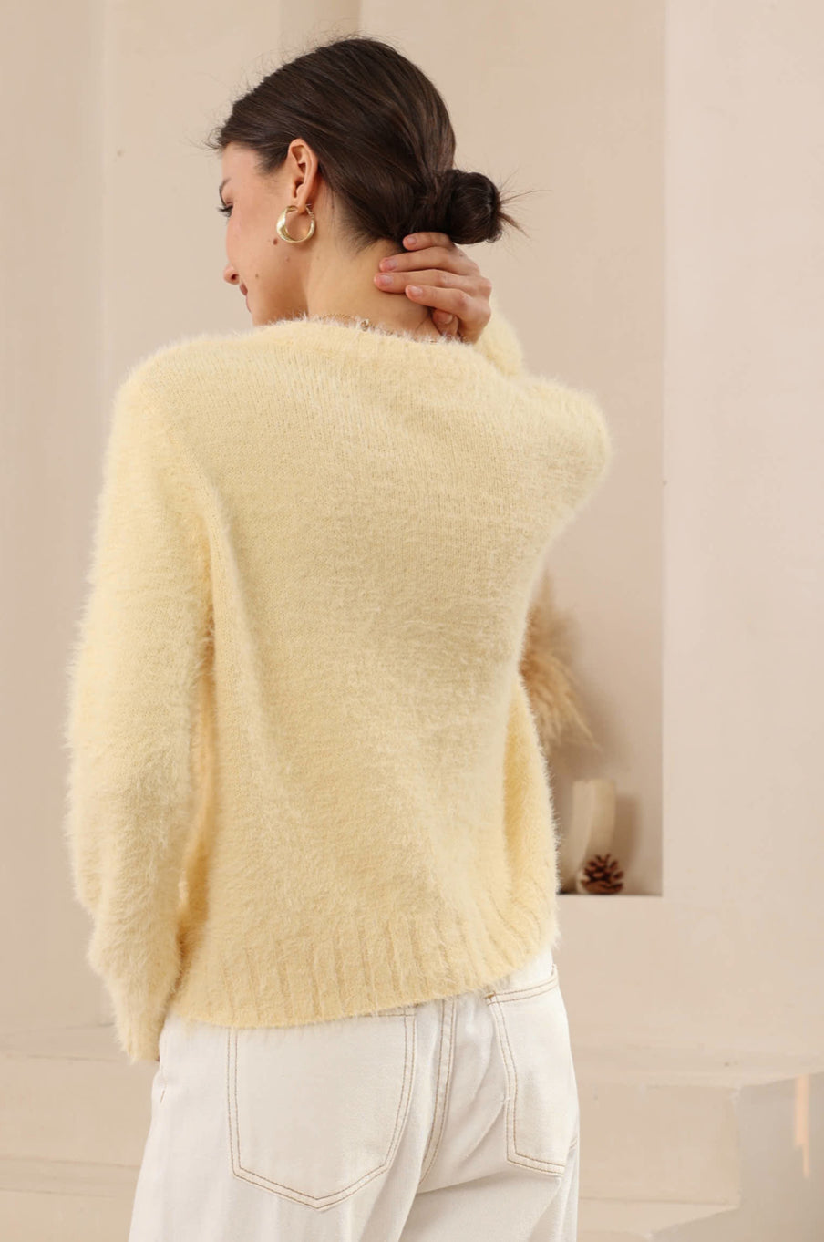 Tully Lemon Fluffy Knit
