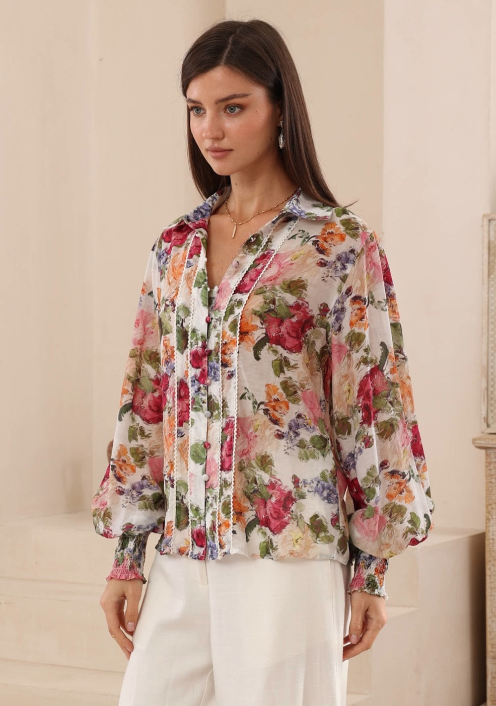 Floral Elizabeth Blouse