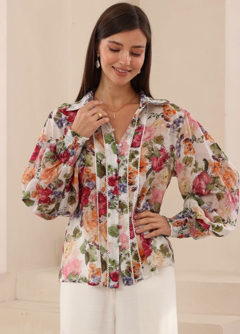 Floral Elizabeth Blouse