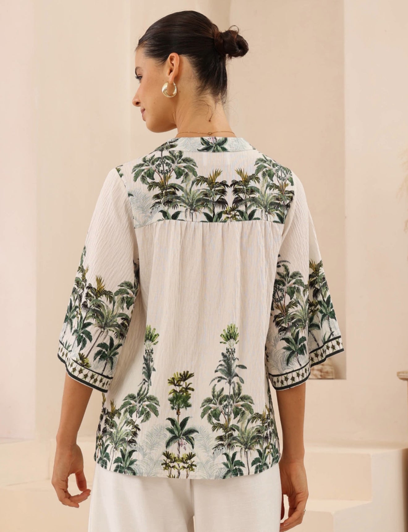 Florence Green/Cream Tropical Blouse