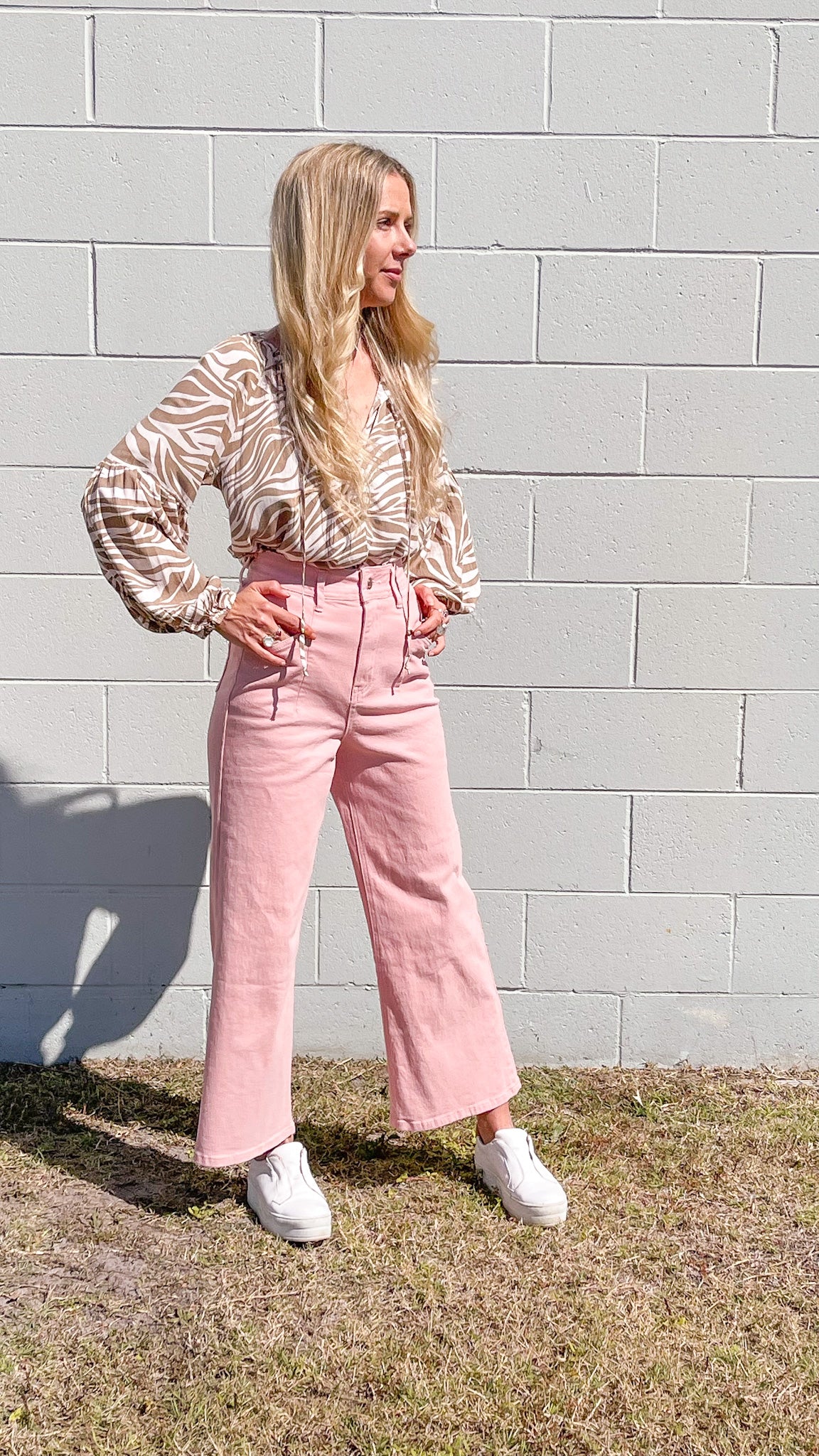 Rosewater Wide Leg Jean