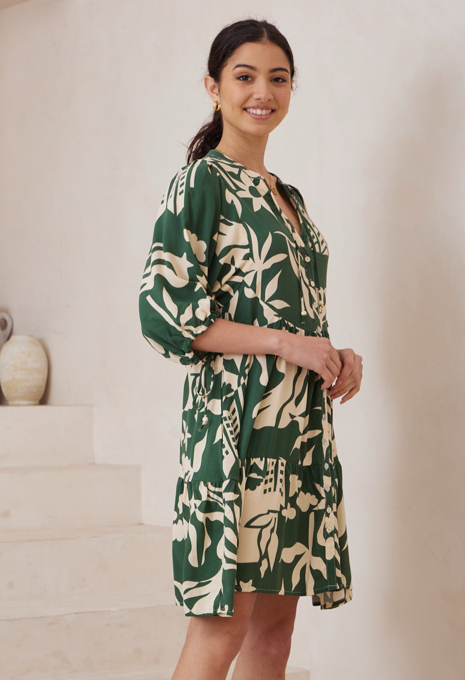 Belinda Green and Natural Mini Dress