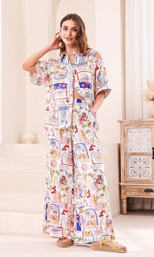Howdy Cowgirl Wide Leg Pant