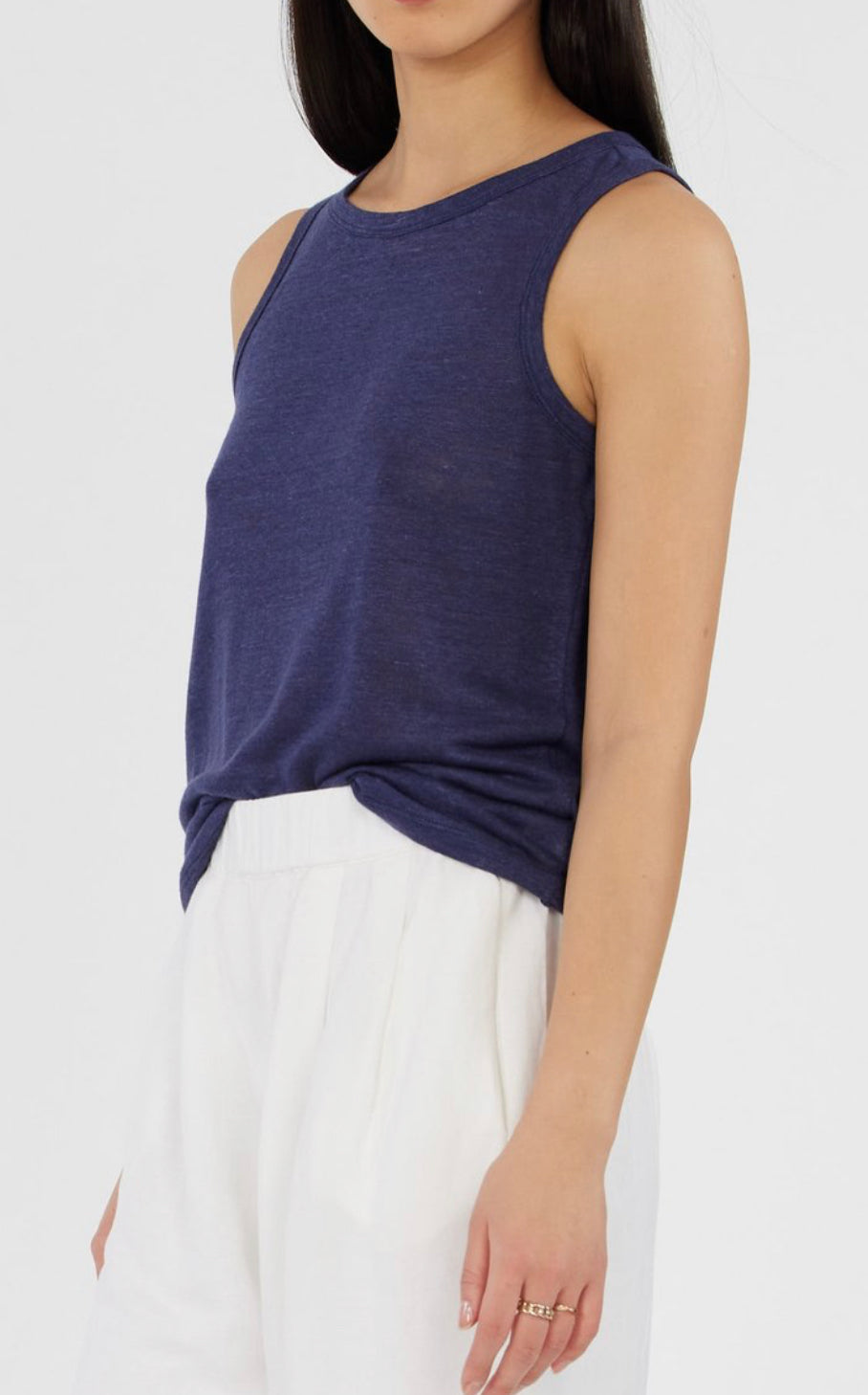 Aceline Sea Linen Tank