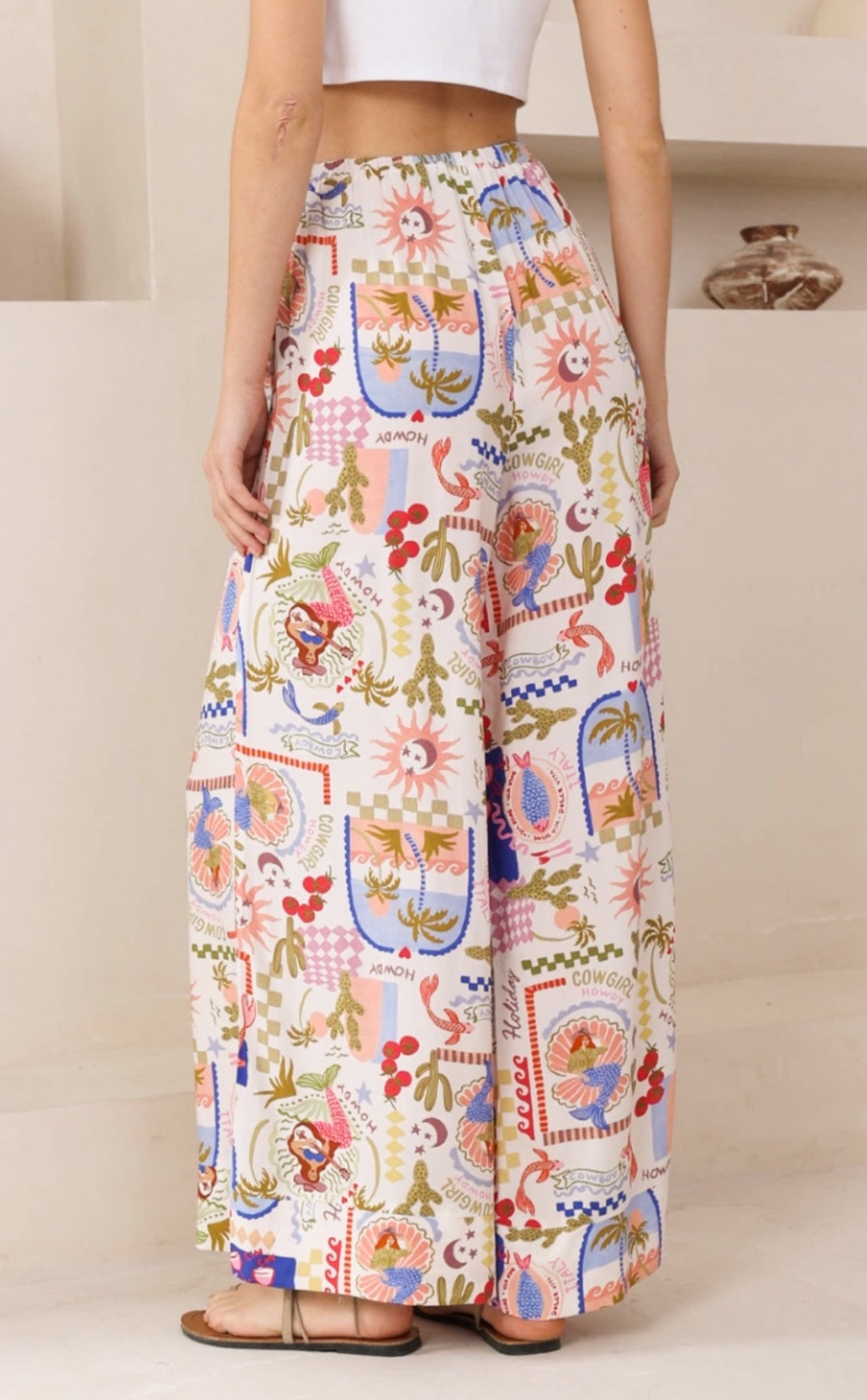 Howdy Cowgirl Wide Leg Pant