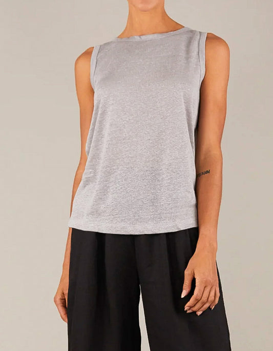 Aceline Grey Linen Tank