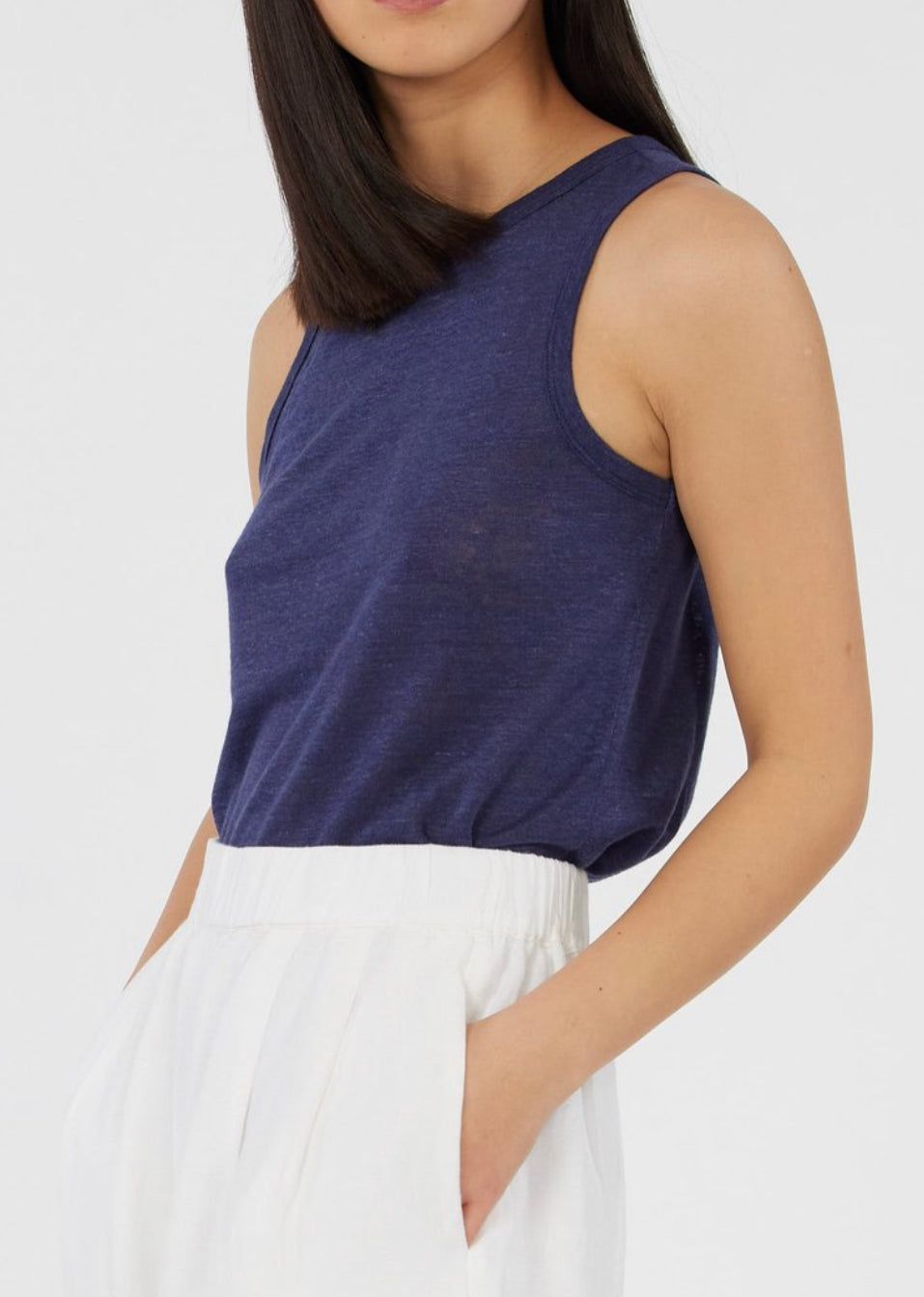 Aceline Sea Linen Tank