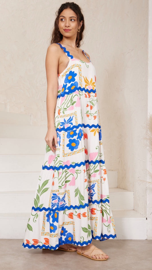 Carolyn Maxi Blue/Multi Dress