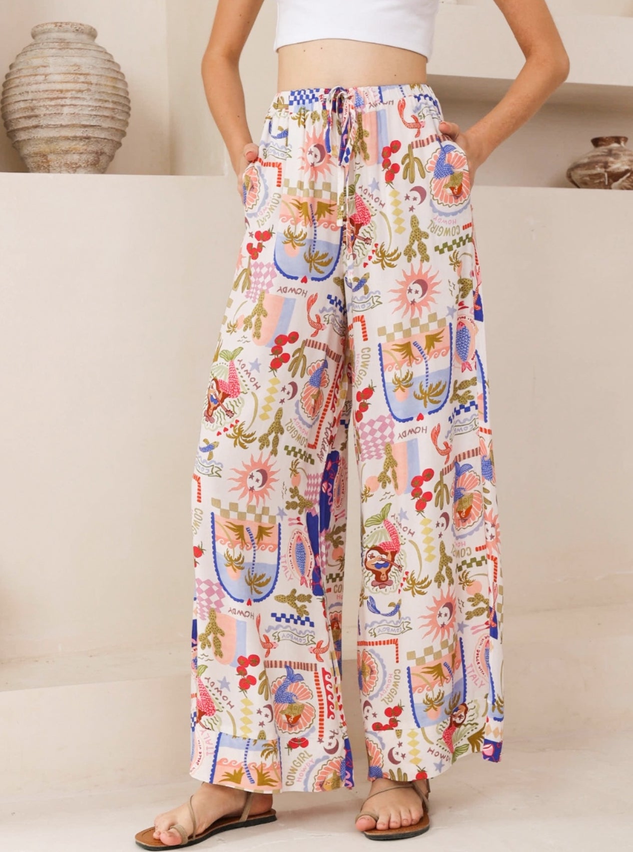 Howdy Cowgirl Wide Leg Pant
