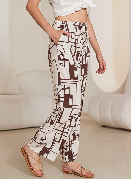 Geo Wide Leg Pant