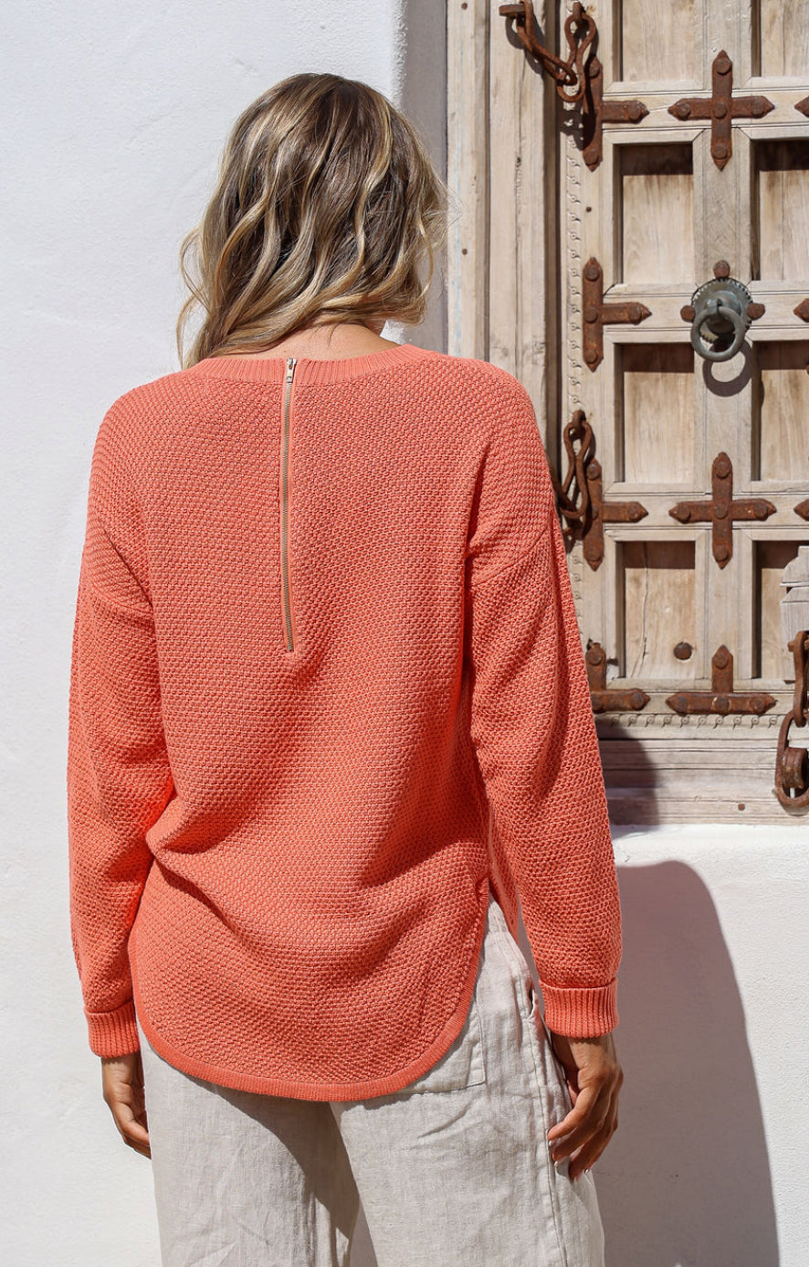 Carley Cotton Papya  Knit
