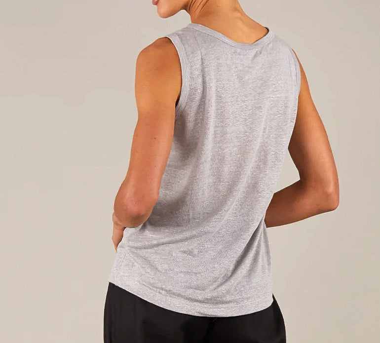 Aceline Grey Linen Tank