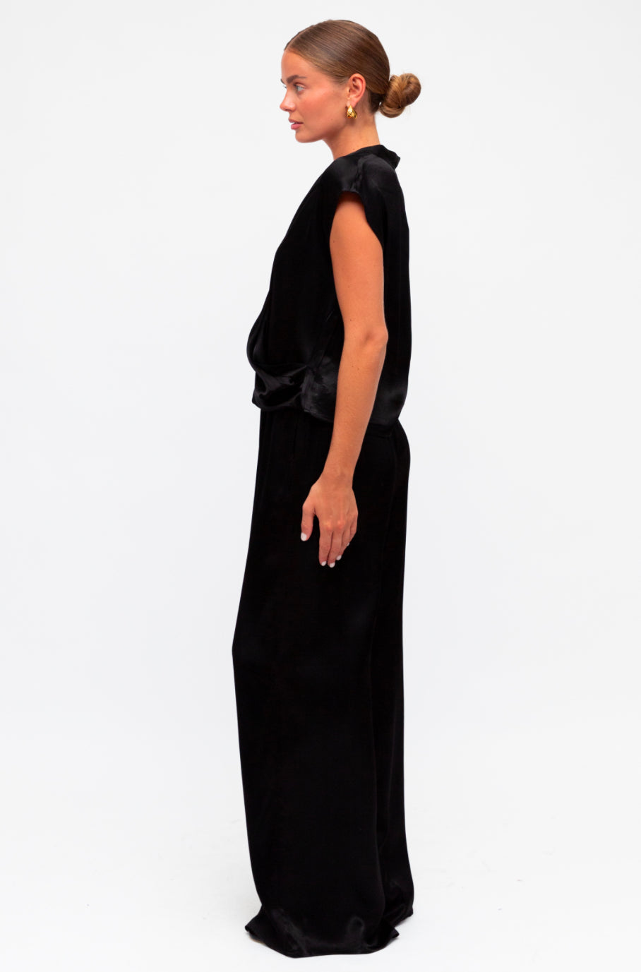 Nicole Black Satin Top