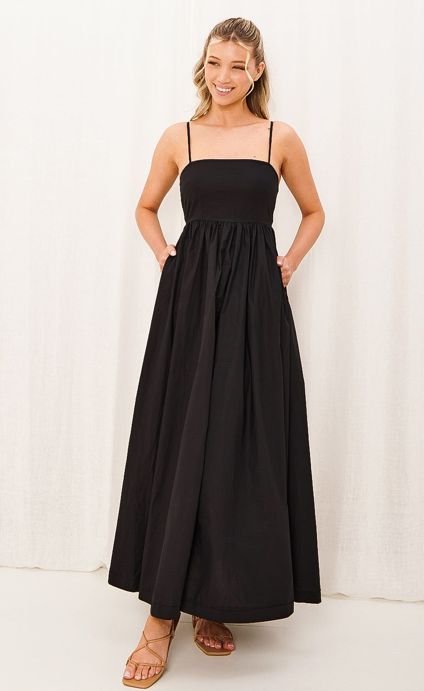 Cleo Black Maxi Dress