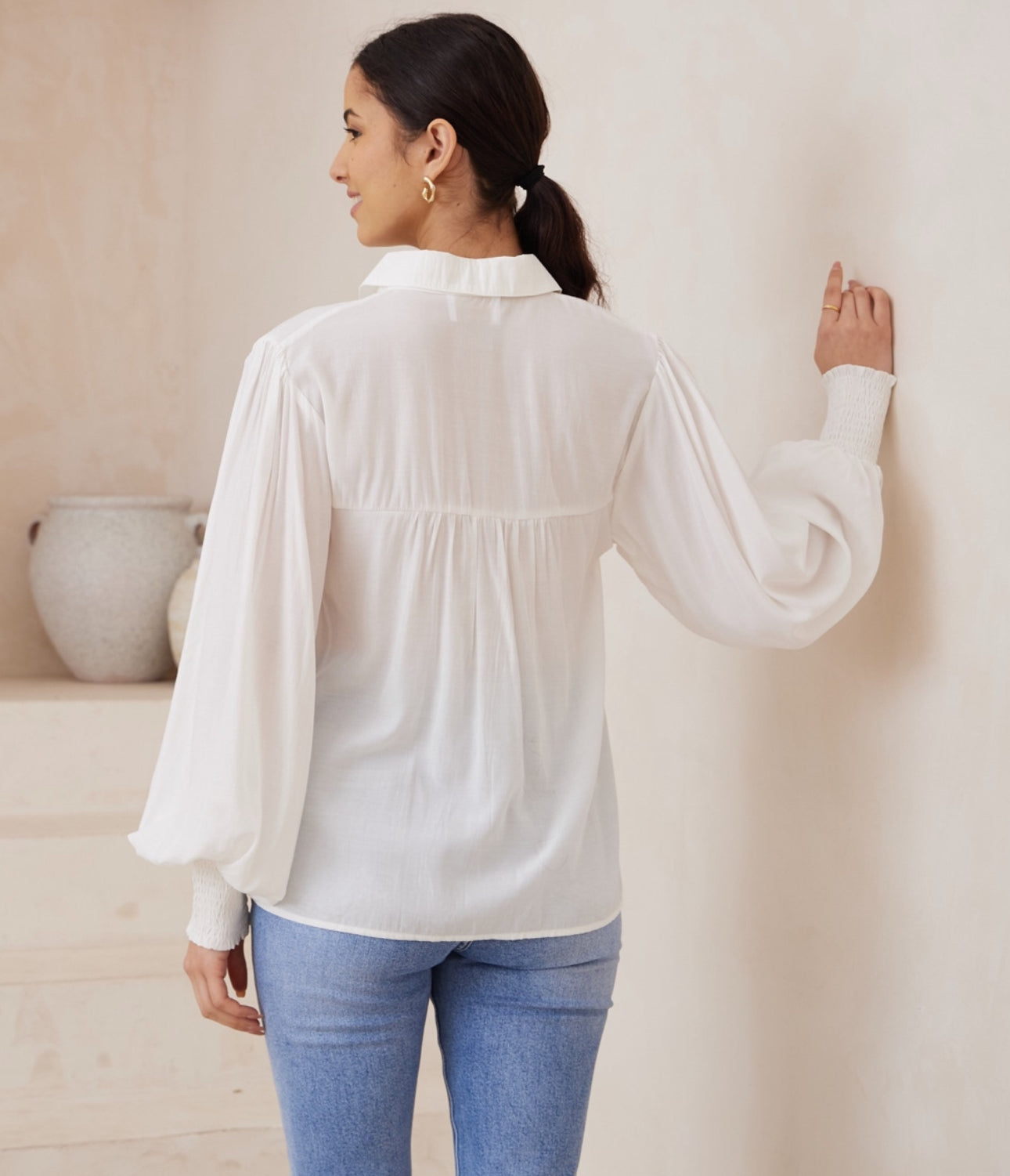 Elizabeth White Blouse