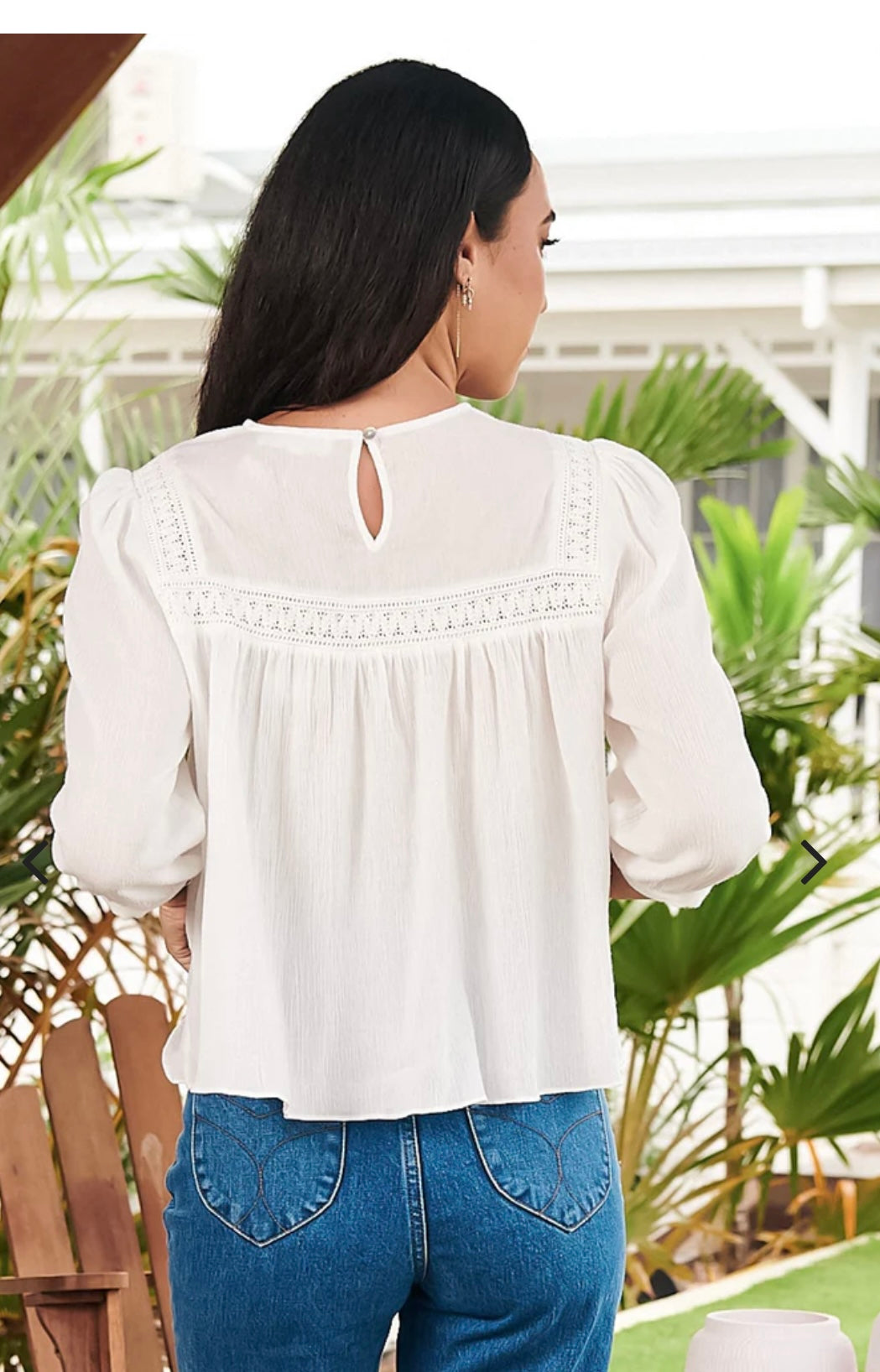 Salena White Lace Top