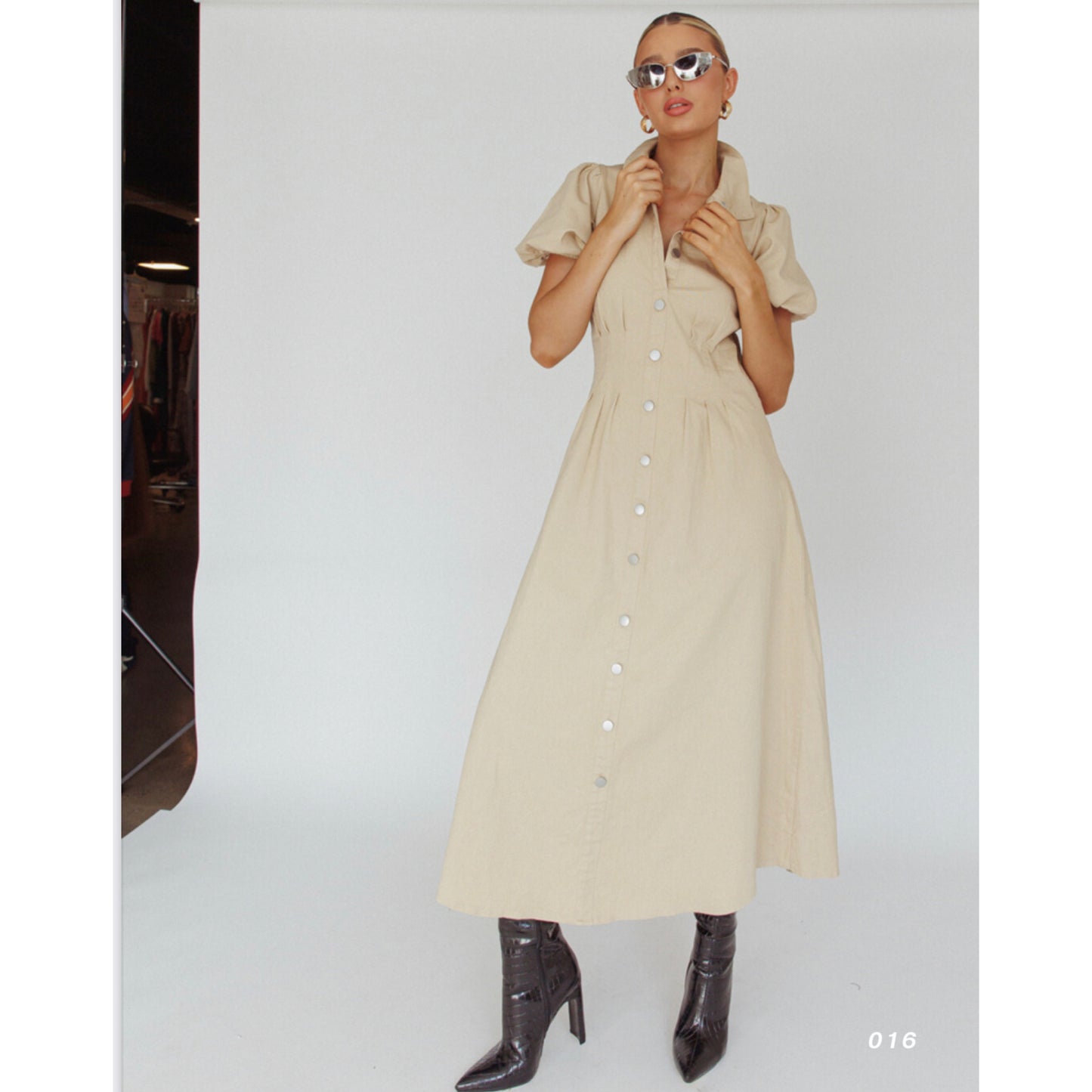 Collette Beige Midi Dress