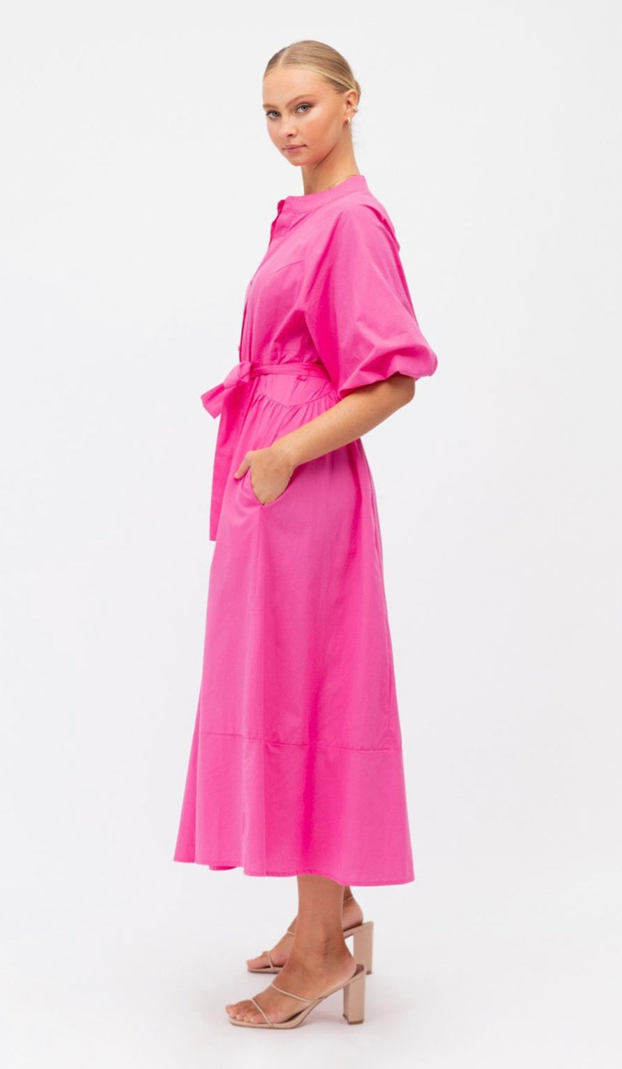 Millan Hot Pink Maxi Dress