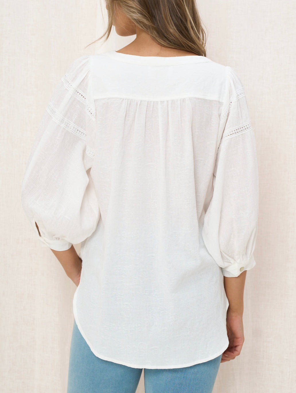 Bell Lace Sleeve Blouse