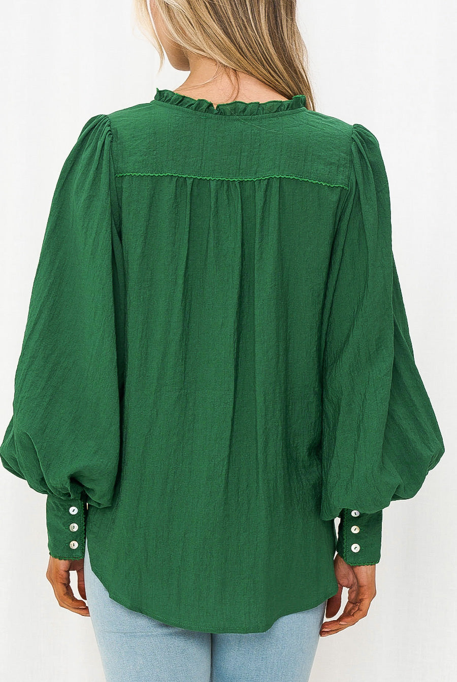 Panama Forrest Green Blouse