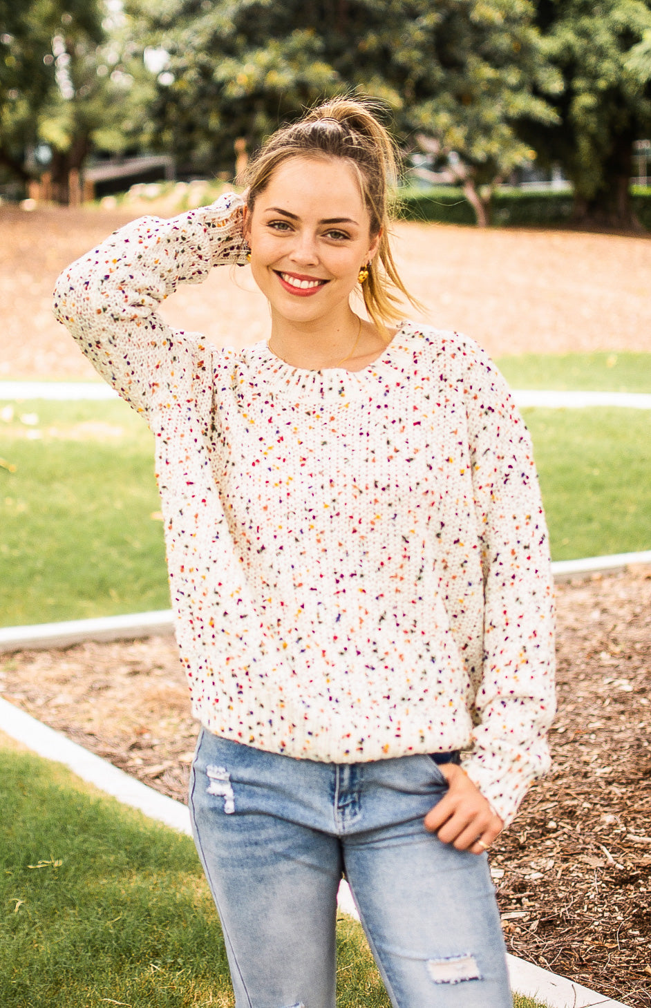 Multi Spot Knitted Jumper