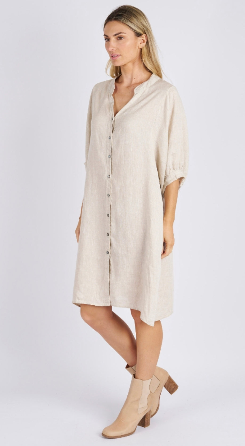 Annya Natural Linen Dress