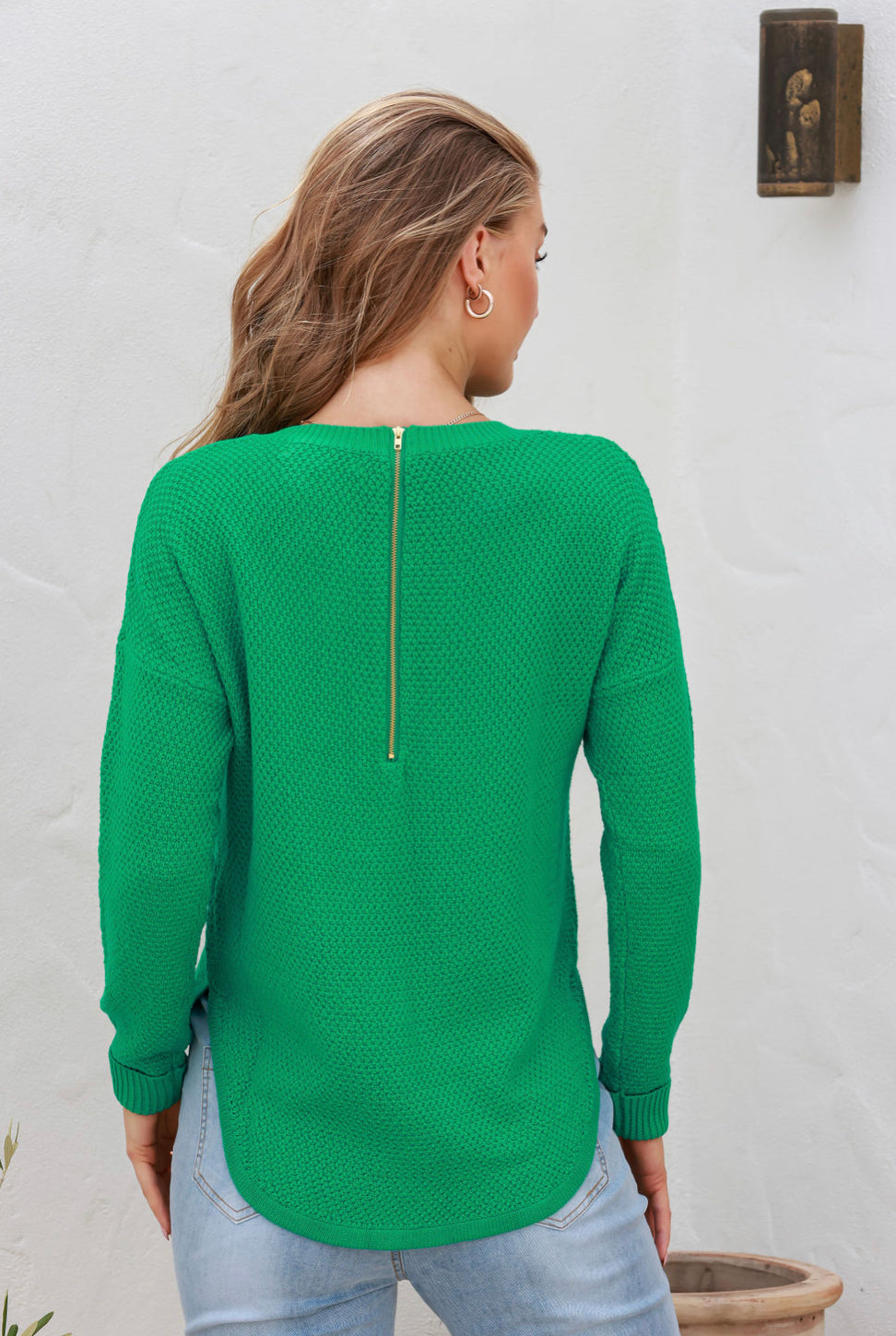 Carley Cotton Green Knit