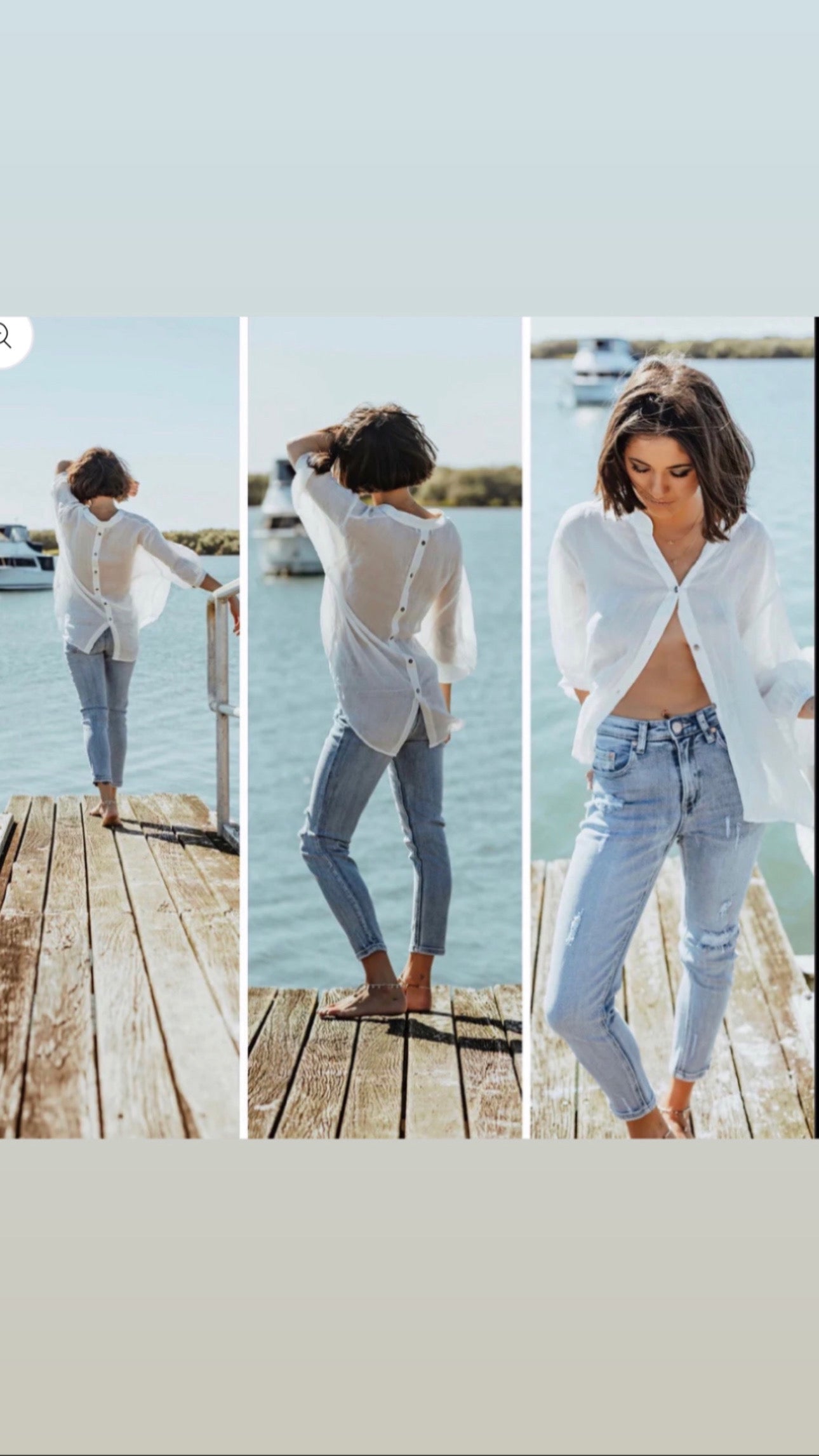 Romance White Linen Blouse