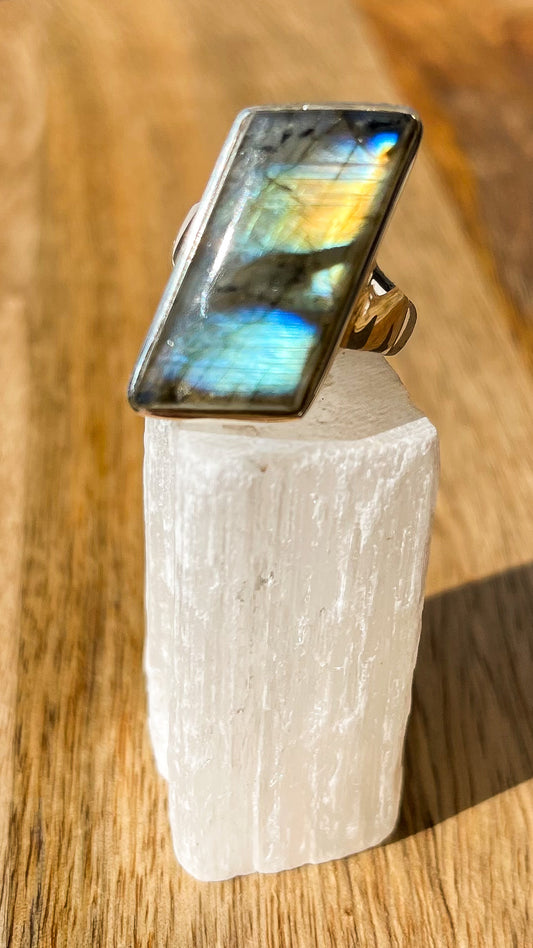 Labradorite Silver Ring