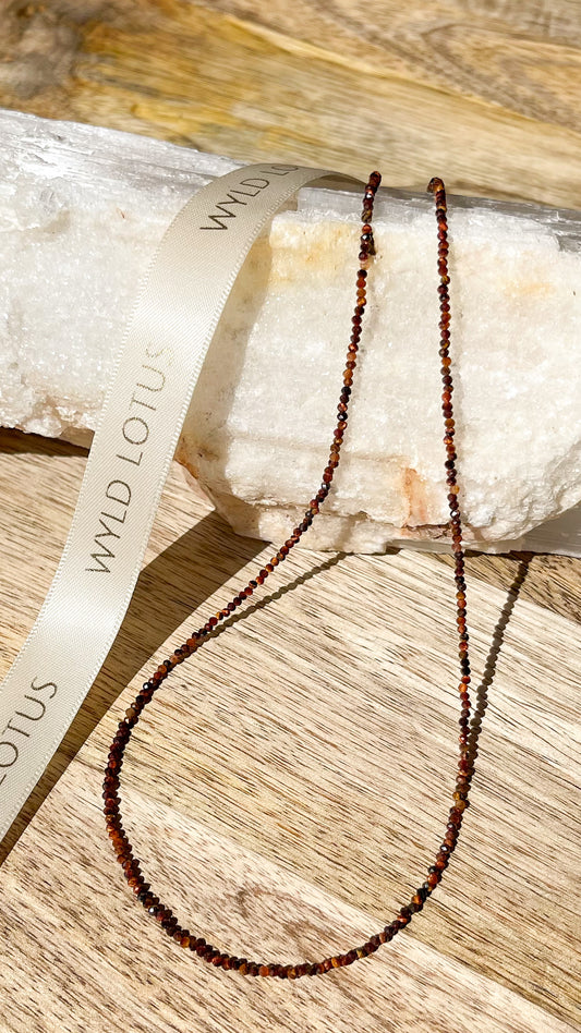 Tiger Eye Crystal Strand Necklace