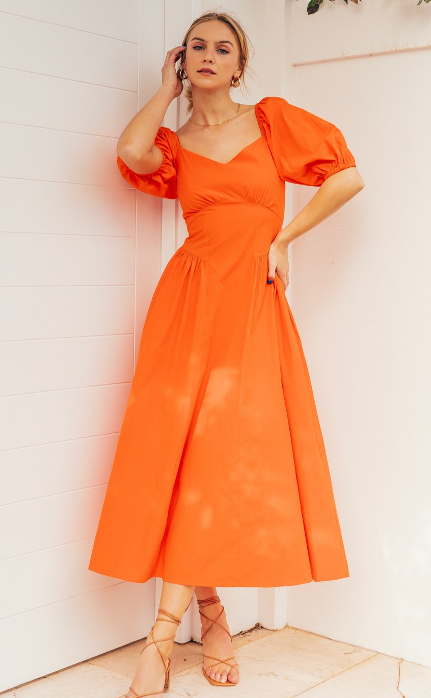 White Closet - Maxi Dress, Orange