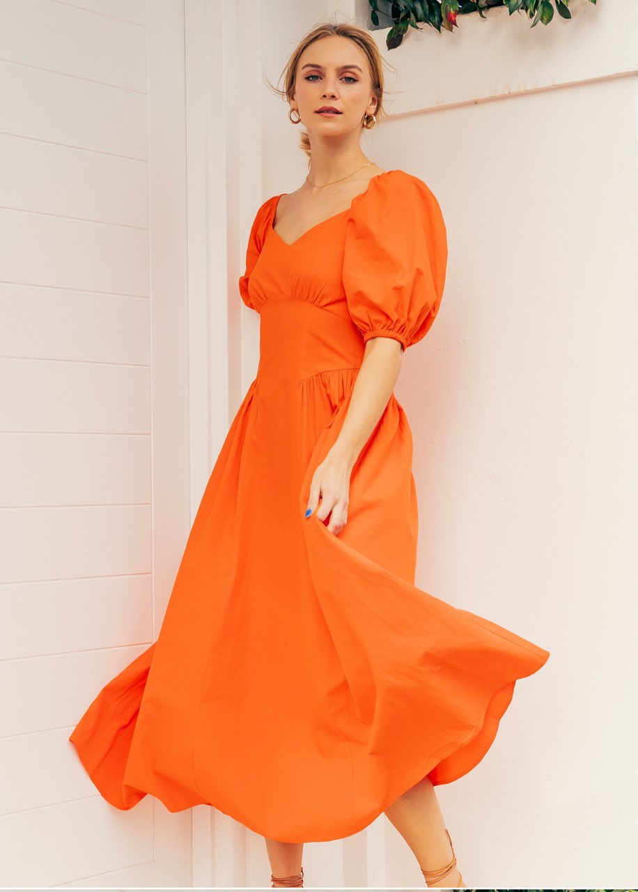 White Closet - Maxi Dress, Orange