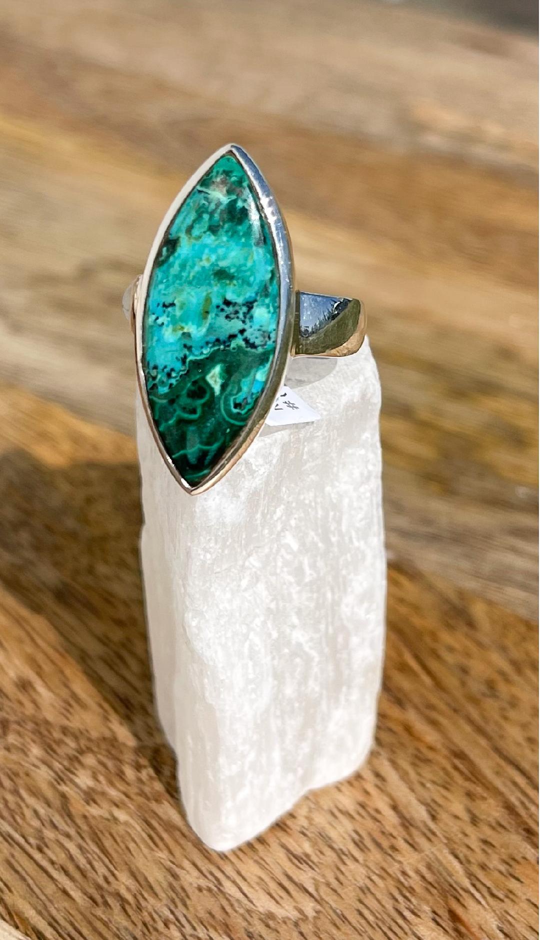 Chrysocolla Malachite Ring