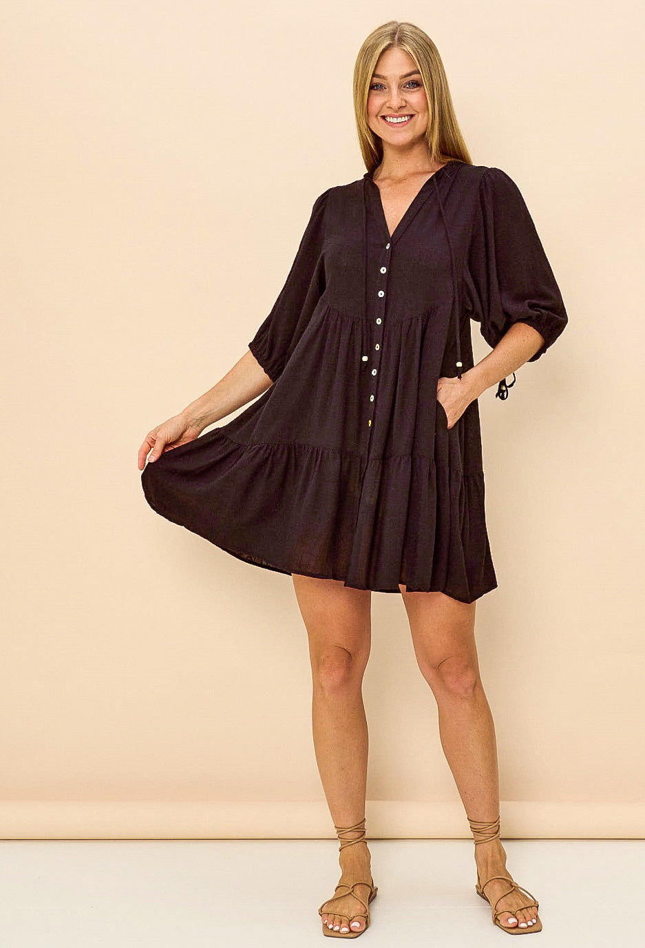Belinda Black Mini Dress